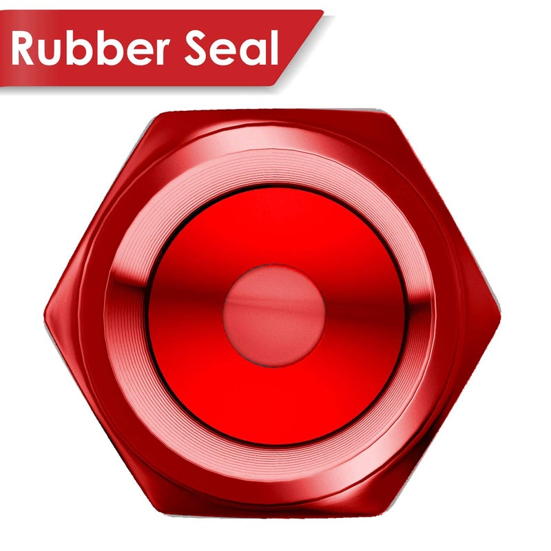 SAMIKIVA Tire Valve Caps, Premium Metal Rubber Seal Tire Valve Stem Caps, Dust Proof Covers Universal fit for Cars, SUVs, Bike and Bicycle, Trucks, Motorcycles (Red) - Image 2